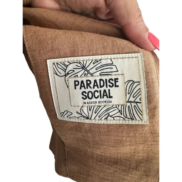 SCOTCH & SODA Raffia Town Paradise Social Belted Jacket Blazer Size Small - Picture 6 of 9